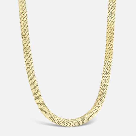 Sterling Forever Jewelry - Sterling Forever 14K Gold Plated Herringbone 24" Necklace $92 Retail